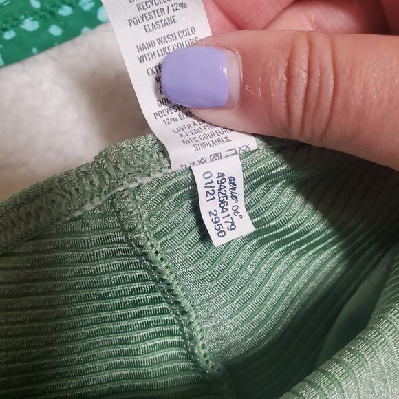 Aerie Green Bikini Set Scoop Top, Cheekier Bottoms Women's XL NEW Cheeky NWT - Picture 6 of 15